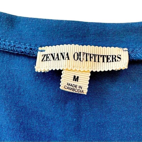 Zenana Outfitters Womans Small Graphic Blue Short Sleeve T-Shirt Size M - Picture 3 of 6